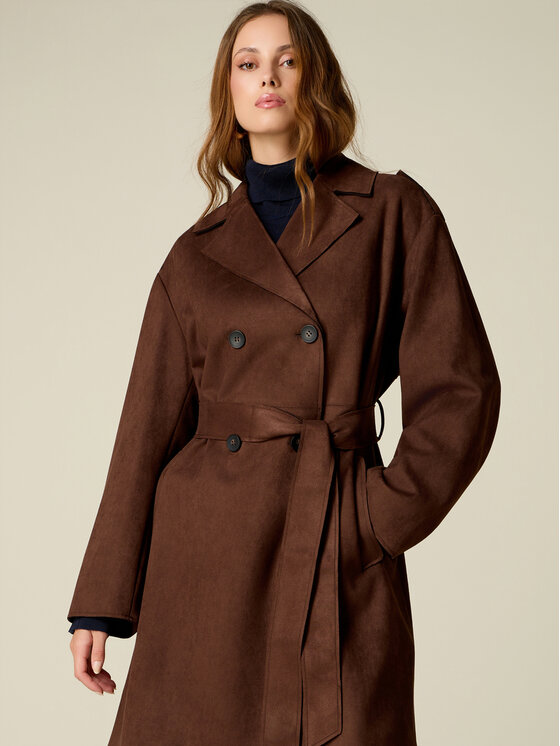 Oltre Oltre Cappotto invernale 0028J000186N032 Marrone A-Line Fit