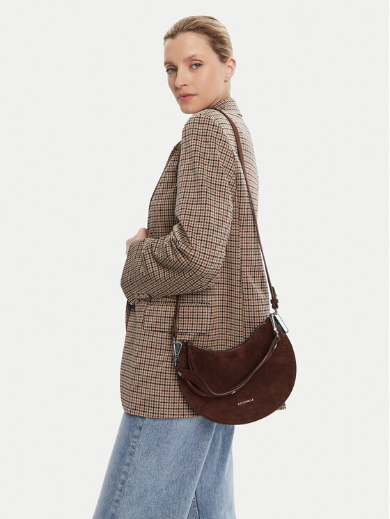 Coccinelle Coccinelle Ročna torba QKG Coccinellesunup Suede E1 QKG 13 03 Rjava