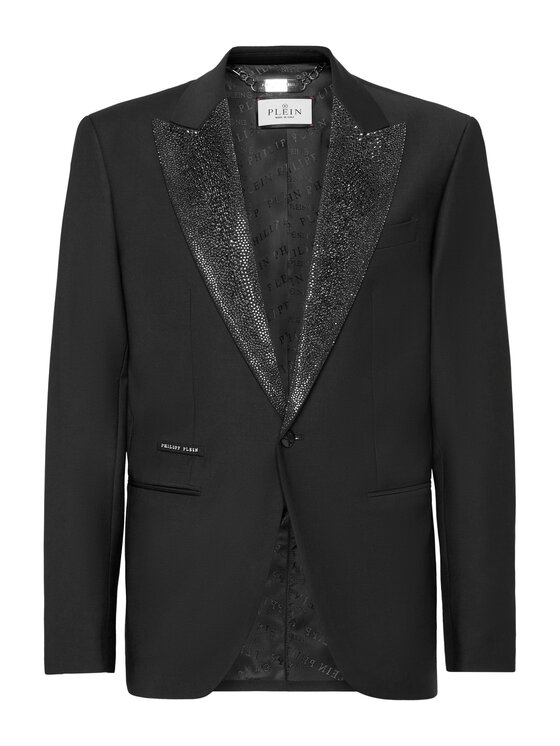 PHILIPP PLEIN PHILIPP PLEIN Marynarka 23083 Czarny Regular Fit