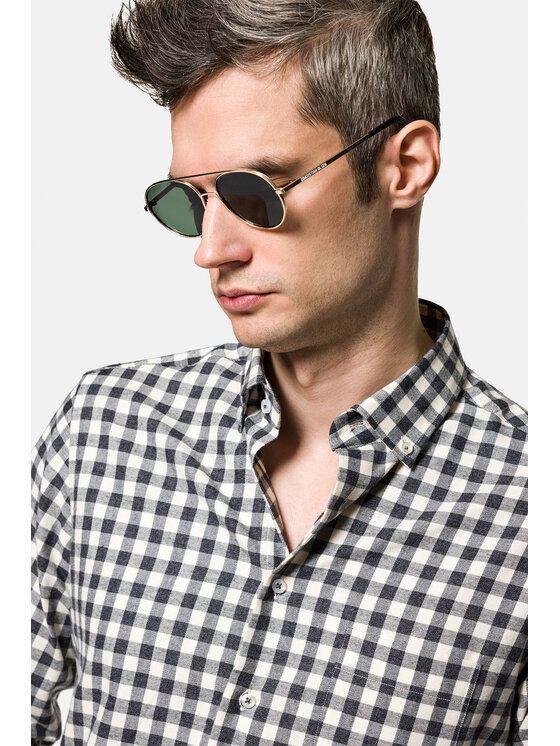 Lancerto Lancerto Koszula Teramo KO051222000065 Szary Slim Fit