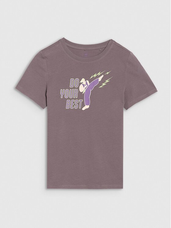 4F 4F T-shirt 4FJRSS25TTSHM2643-23S Grigio Regular Fit