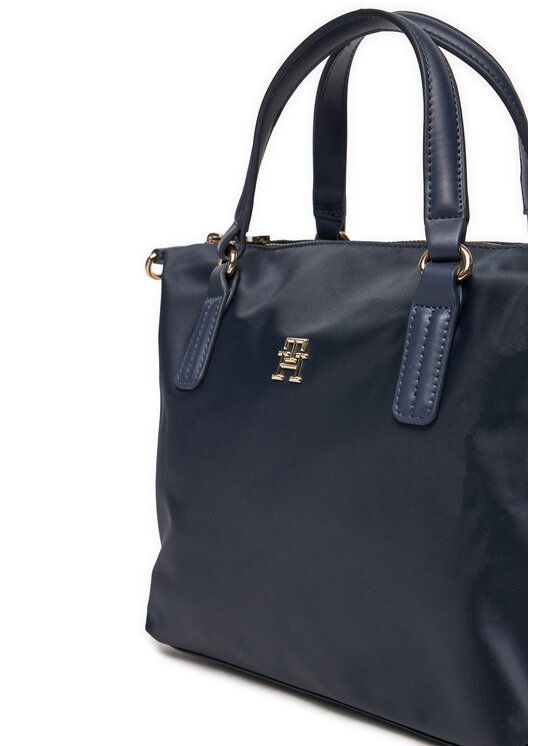 Tommy Hilfiger Tommy Hilfiger Torbica Poppy Th Small Tote AW0AW15640 Tamnoplava