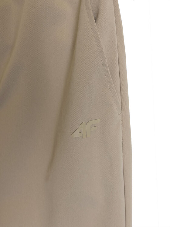 4F 4F Spodnie materiałowe CITY FORM Beżowy Loose Fit