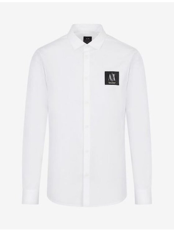 Armani Exchange Armani Exchange Košile 3RZC10 ZNXLZ 1100 Bílá Regular Fit