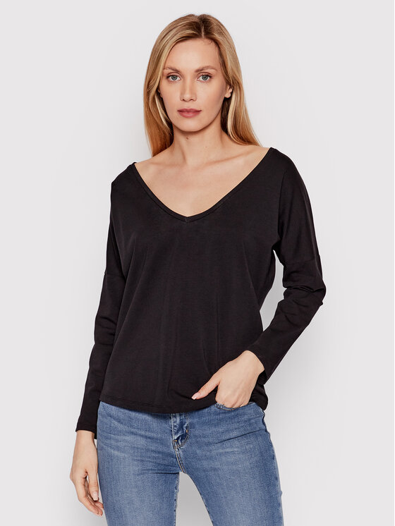 DeeZee Bluza Simple Way DK-004 Črna Relaxed Fit