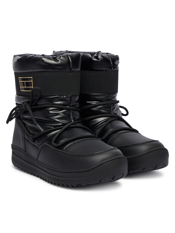 Tommy Hilfiger Tommy Hilfiger Snehule Snow Boot T3A5-34052-1474 D Čierna