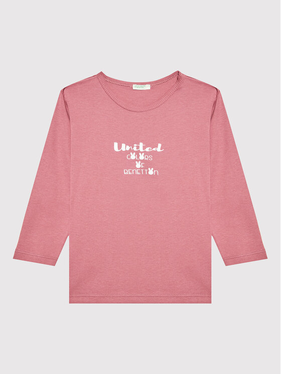 United Colors Of Benetton United Colors Of Benetton Bluza 3I9WA100T Roza Regular Fit