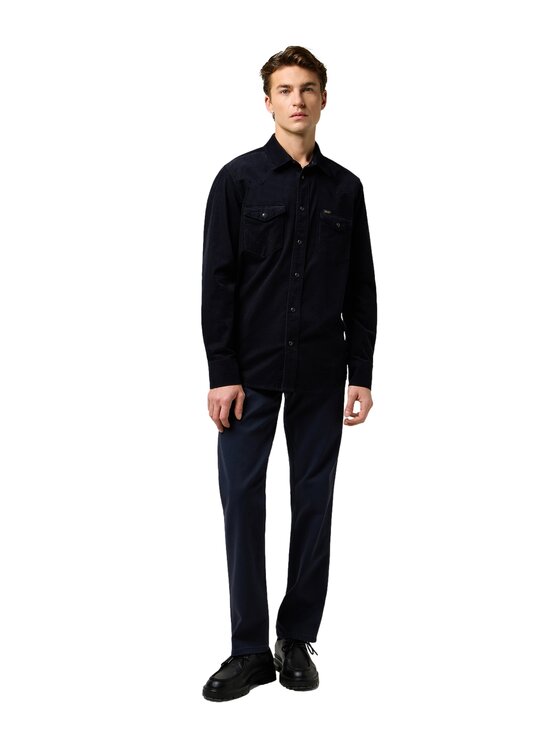 Wrangler Wrangler Koszula 112371429 Czarny Regular Fit