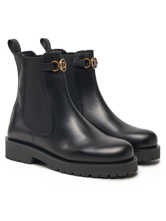 TWINSET TWINSET Μποτάκια με λάστιχο 242TGT168 Μαύρο