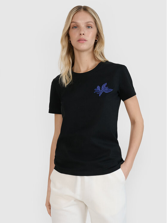 4F 4F T-Shirt SS MIDSHOP TEXTILE Czarny Regular Fit
