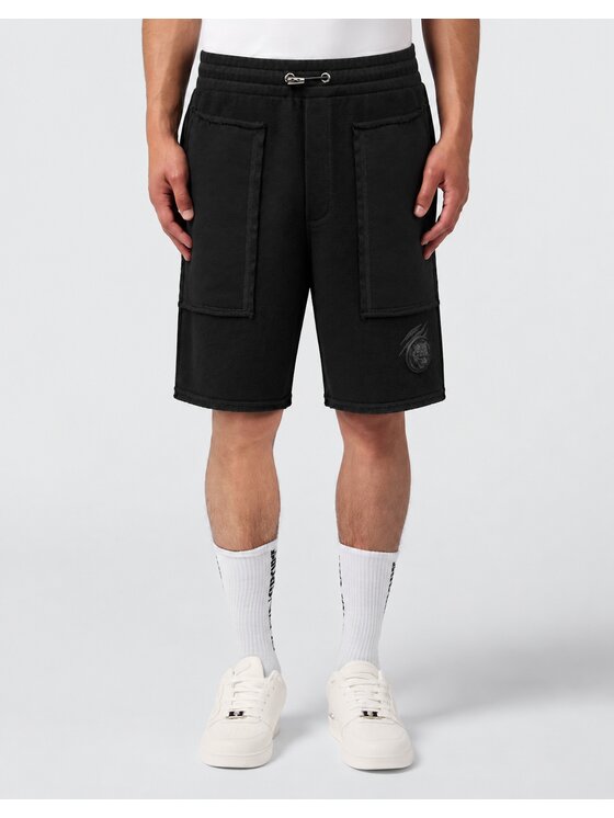 Plein Sport Plein Sport Pantaloncini sportivi 32339 Nero Jogger Fit