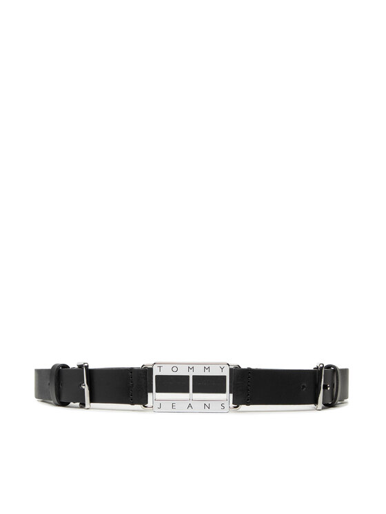 Pasek Damski Tommy Jeans, Czarny, Tjw Heritage Lock Lthr Belt 2.5 AW0AW11865