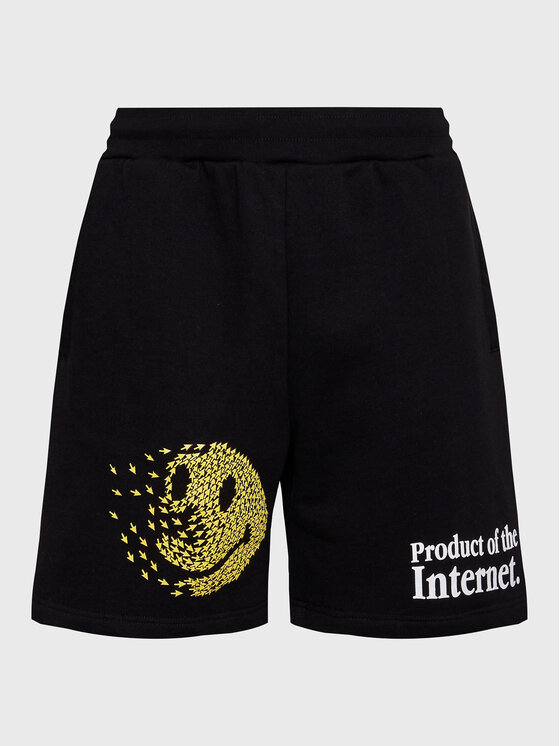 Market Pantaloni scurți sport SMILEY 395000592 Negru Regular Fit