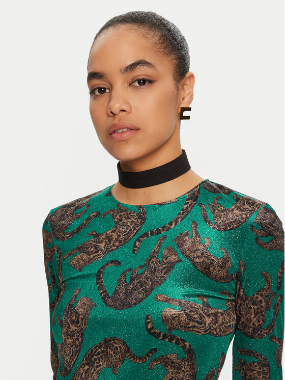 Just Cavalli Just Cavalli Kasdieninė suknelė 77PAO920 Žalia Slim Fit