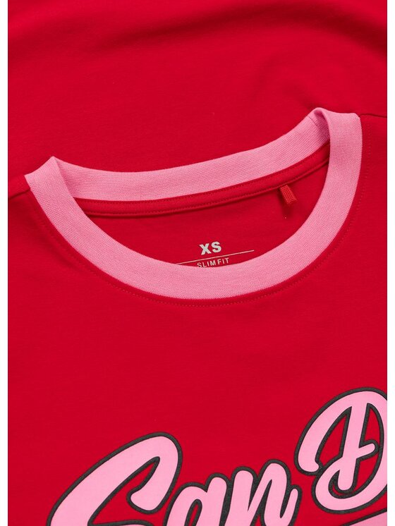 PITBULL PITBULL T-Shirt SAN DIEGO ANGEL Czerwony Regular Fit
