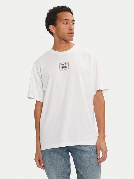 Just Cavalli Just Cavalli T-shirt 77OAHE14 Bijela Regular Fit