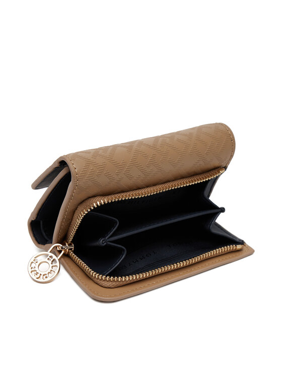 Tommy Hilfiger Tommy Hilfiger Didelė Moteriška Piniginė Th Distinct Trifold Wallet Mono AW0AW17257 Ruda