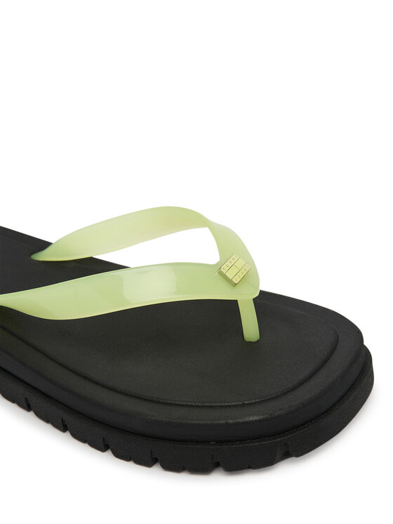Tommy Jeans Tommy Jeans Japonki Tjw Cleated Jelly Summer Sandal EN0EN02954 Zielony