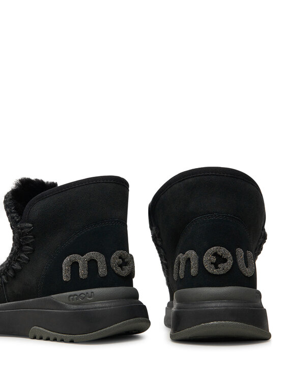 Mou Mou Μπότες Χιονιού Eskimo Jogger Glitter FW421001A Μαύρο