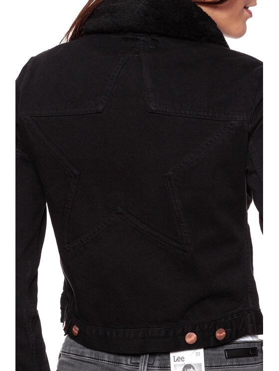 Wrangler Wrangler Kurtka damska STAR JACKET Czarny Regular Fit