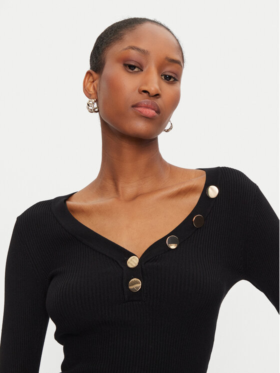 Morgan Morgan Megztinis 201-MBANBI.N Juoda Slim Fit