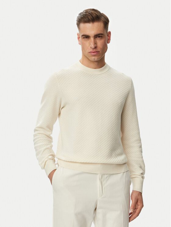 BOSS Pulover H-Lofranco 50565565 Crem Regular Fit