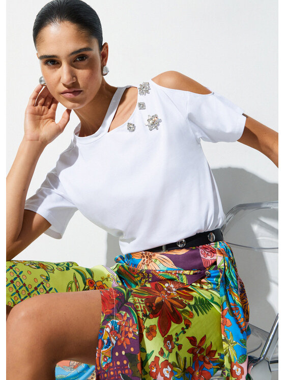 Liu Jo Liu Jo T-shirt CA6160JS08811111 Bianco Regular Fit
