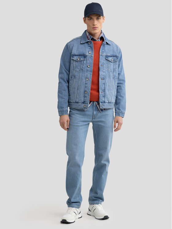 BIG STAR BIG STAR Sweter NEILON_704_160 Pomarańczowy Basic Fit