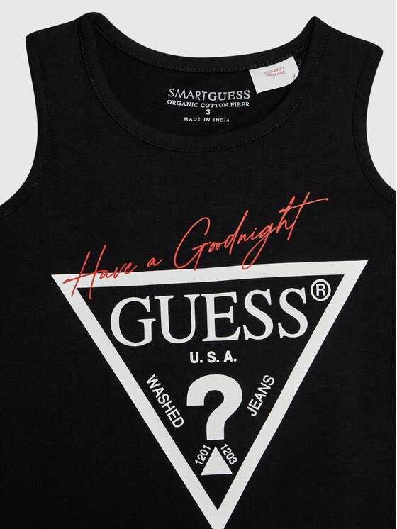 Guess Guess Piżama J1BG00 J1311 Czarny Regular Fit