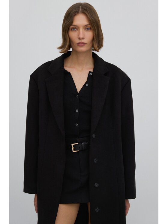 Estro Estro Cappotto ER00117927 Nero Loose Fit