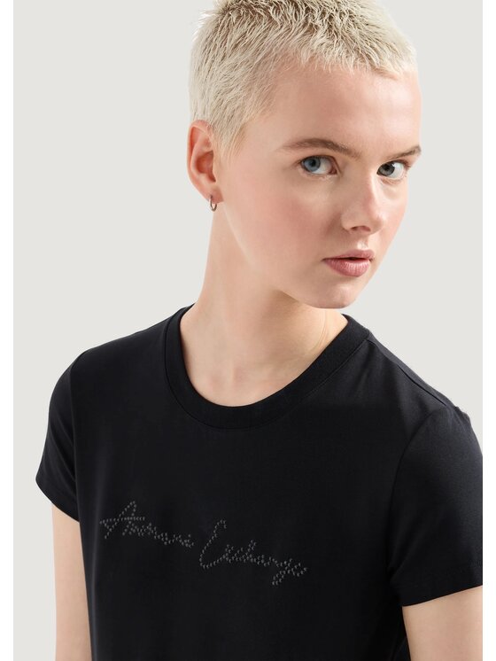 Armani Exchange Armani Exchange Tričko 3DYT27 YJDTZ Čierna Shirt Fit
