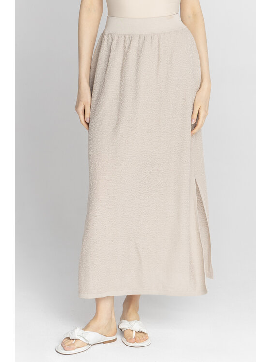 Deni Cler Milano Deni Cler Milano Spódnica maxi T-DC-712D-F2-20-12-1 Beżowy Regular Fit