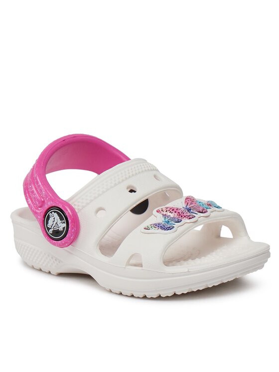 Crocs Crocs Klapki Classic Embellished Sandal T 207803 Biały