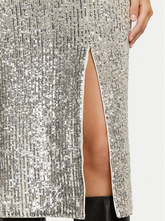 Morgan Morgan Zīmuļveida svārki 242-JESQUIA Sudraba Slim Fit
