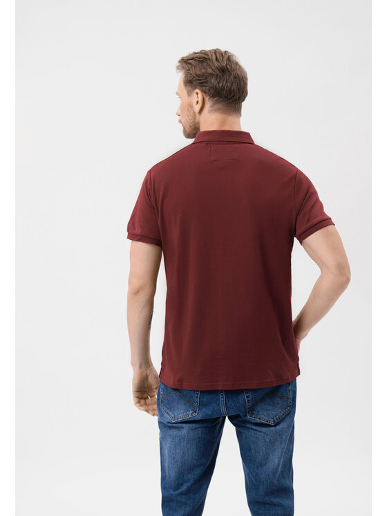 Volcano Volcano Polo O-VOLVI Czerwony Regular Fit