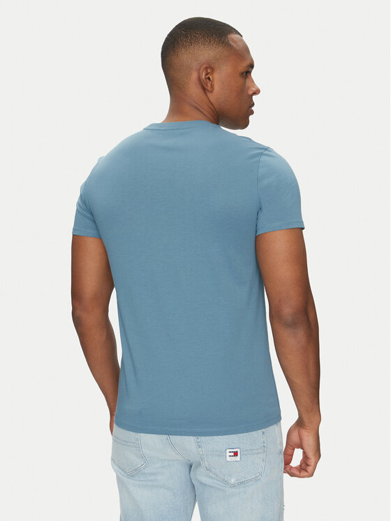 Lacoste Lacoste Majica TH6709 Svetlo modra Regular Fit