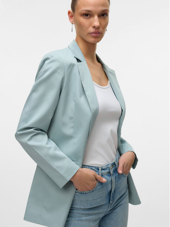 Vero Moda Vero Moda Marynarka Nila 10320915 Zielony Slim Fit