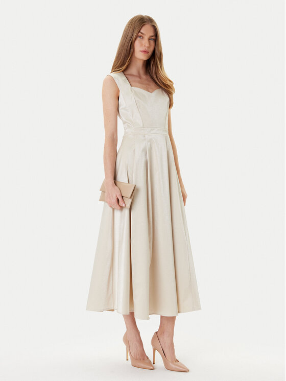 Rinascimento Rinascimento Rochie cocktail CFC0125066003 Bej Regular Fit