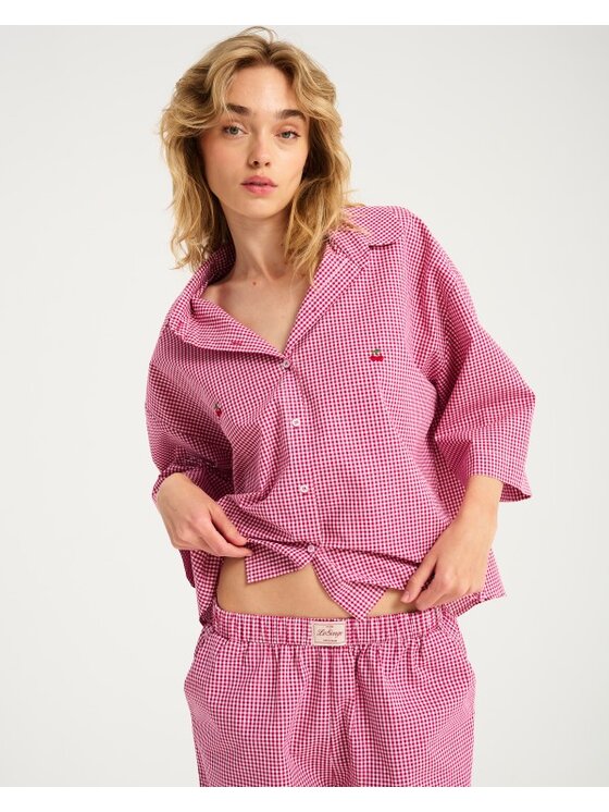 Le Songe Le Songe Koszula CHERRY Różowy Oversize