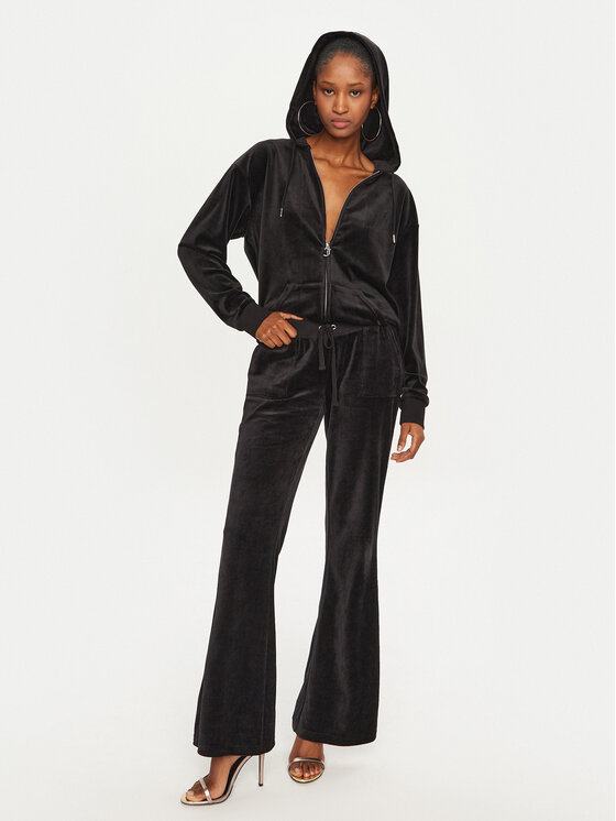 Juicy Couture Juicy Couture Majica dugih rukava Halan JCWAS24342 Crna Oversize