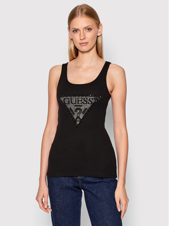 Guess Guess Топ W2RP00 K1811 Чорний Slim Fit