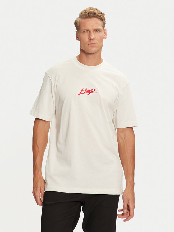 HUGO Hugo T-Shirt Dlogotee 50527926 Écru Relaxed Fit