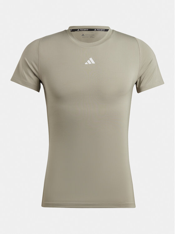 adidas adidas Koszulka techniczna Techfit Training IC2156 Zielony Slim Fit