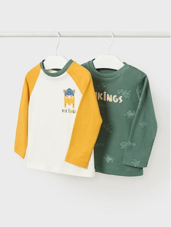 Mayoral Mayoral Set di 2 magliette 2.016 Verde Regular Fit