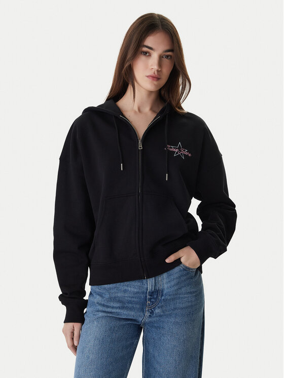 Guess Jeans Guess Jeans Mikina W6RQ06 K68I4 Černá Oversize