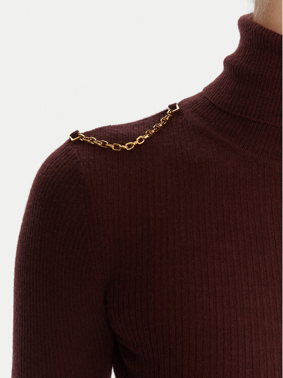 Elisabetta Franchi Elisabetta Franchi Rolák MK-43B-57E2-V320 Bordová Regular Fit