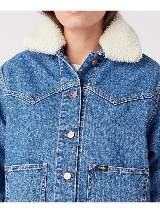 Wrangler Wrangler Kurtka jeansowa 112321132 Niebieski Regular Fit