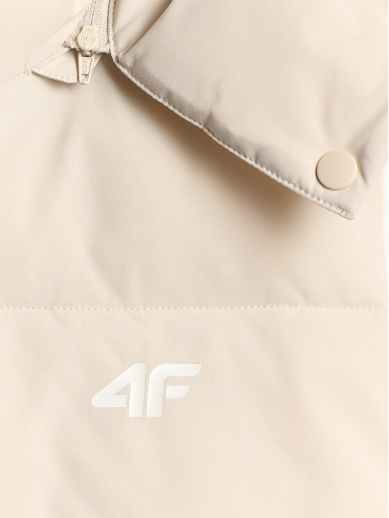 4F 4F Bezrękawnik ESSENTIAL 3 Beżowy Loose Fit