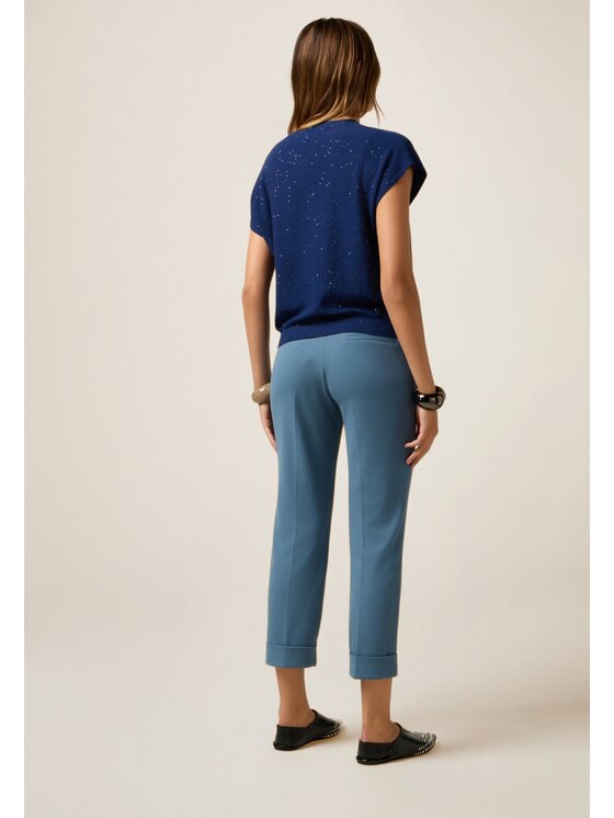 Oltre Oltre Cardigan M495J005256N034 Blu Regular Fit