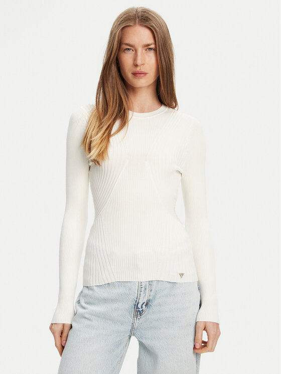 Guess Guess Svetr W5YR08 Z0040 Bílá Regular Fit